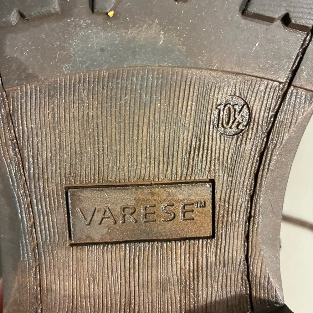 Varese Men'ds Classic Brown Leather Chukka Boots 10.5
